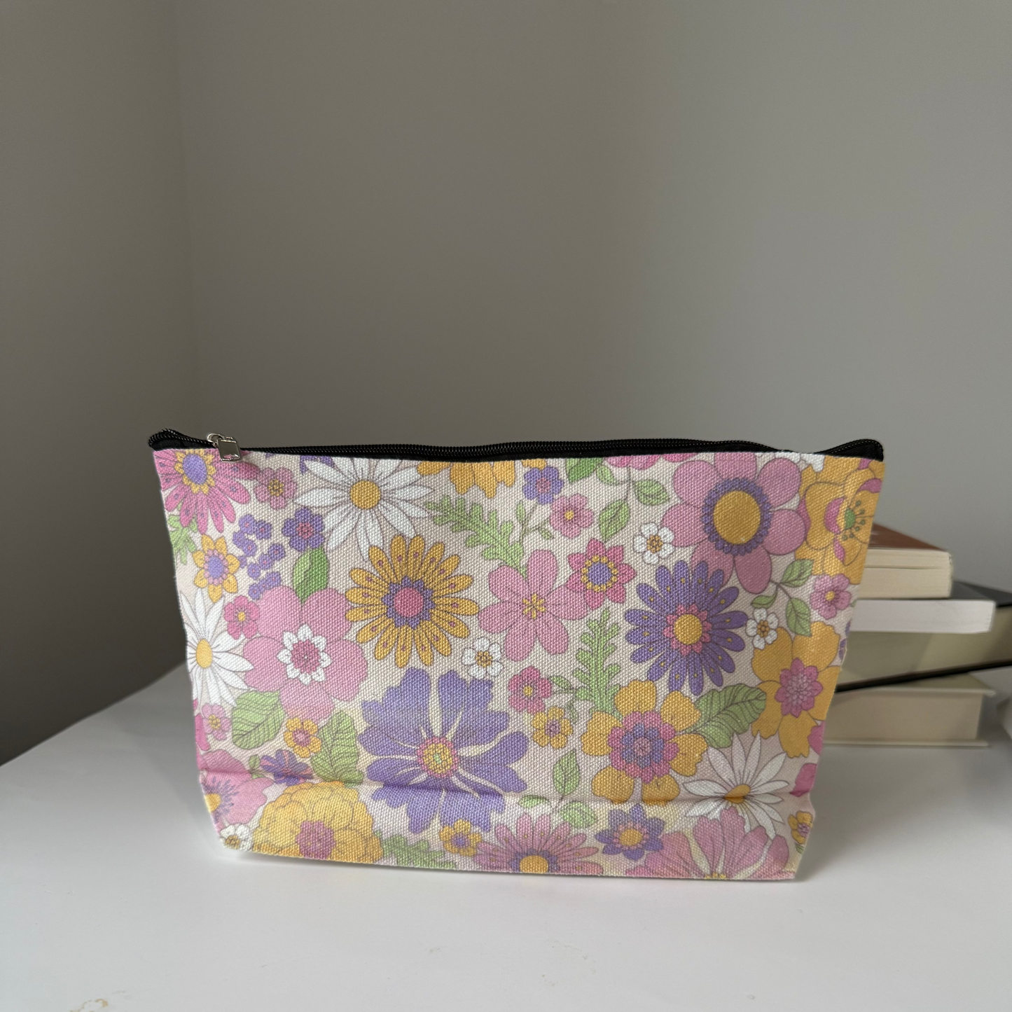 "In my muslim girl era" floral pouch